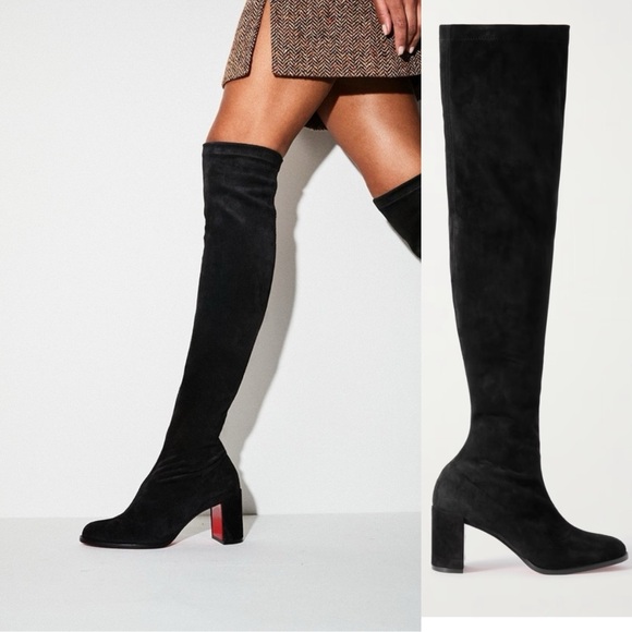 Christian Louboutin Stretchadoxa 70mm suede over the knee boots RETAIL 2,995